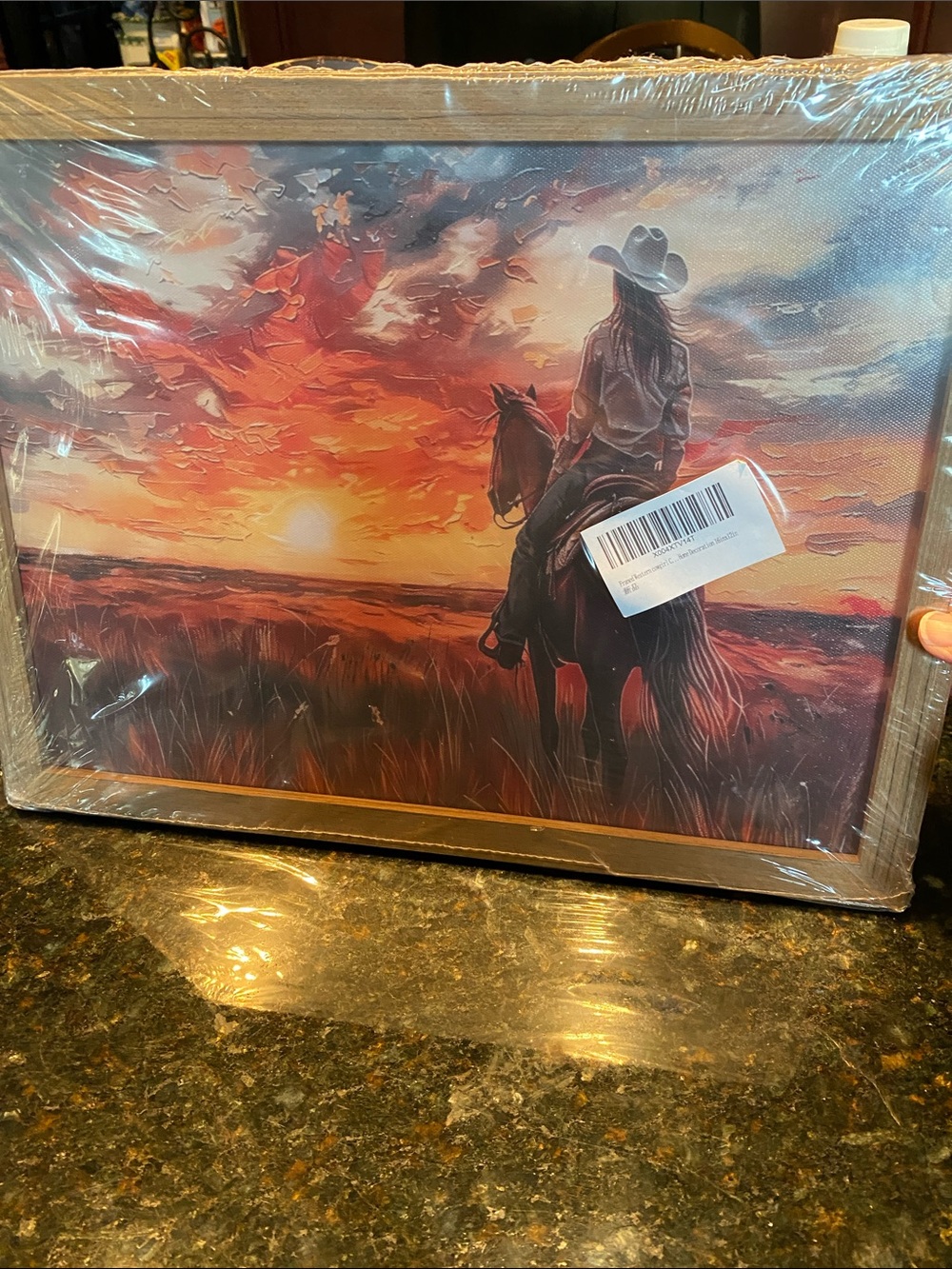 NIP Frames Cowgirl Sunset Canvas Print